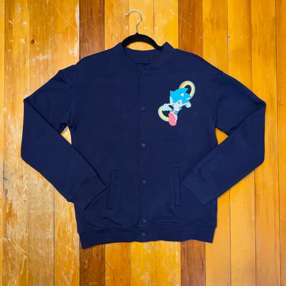 Sonic The Hedgehog Varsity Letterman Style Sweater/Jacket Boys XL